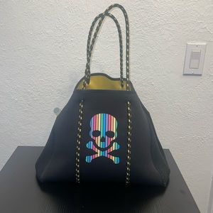 Soulcycle X Chuchka Skull Black & Multicolor Rope Bag